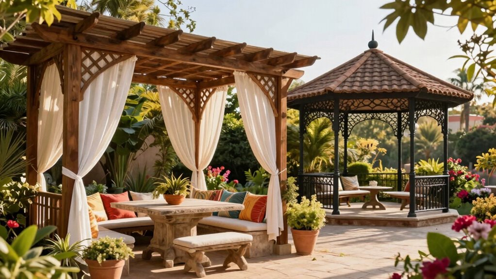 outdoor retreat with durable structures