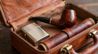 portable leather smoking cases