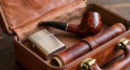 portable leather smoking cases