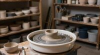 professional pottery studio setup