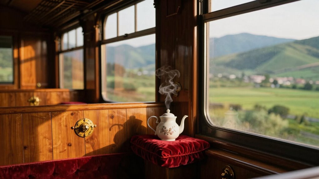 scenic vintage romantic train