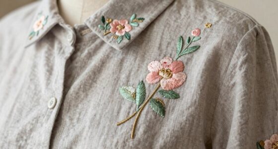 subtle sophisticated embroidery styling