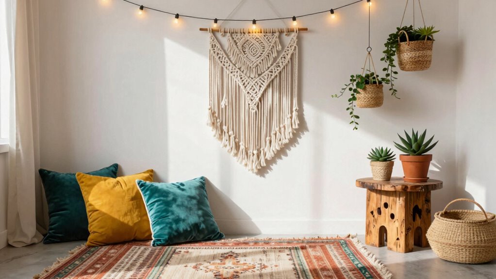 temporary vibrant boho style