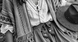 textured monochrome boho style