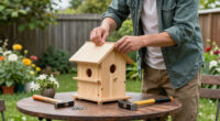 Built a place for his bird to flee again!