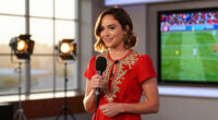 Jules Breach turns heads in stunning outfit live on Fox's World Cup coverage as viewers are left floored by host