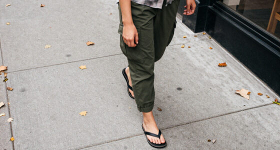 Jennifer Lawrence Brings Flip Flops Into Fall With Cargo Pants And A Semi-Sheer Cardigan