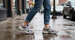 New Balance's Quietly Cool Sneaker Is A Rain Boot In Dad Shoe Form